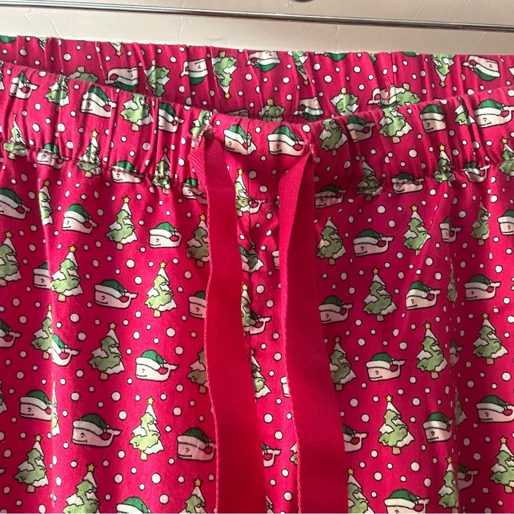 Vineyard Vines Women's Winter Santa Whale Holiday Tree Lounge Pant Size S